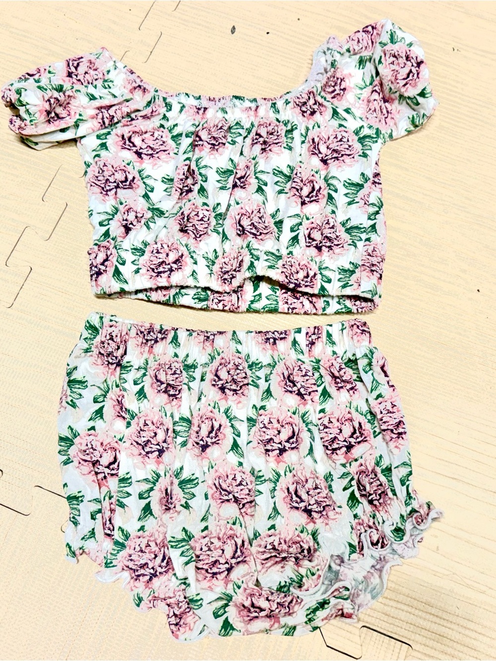 Kate Quinn Sunsuit 18 months pink peony floral roses - new never worn